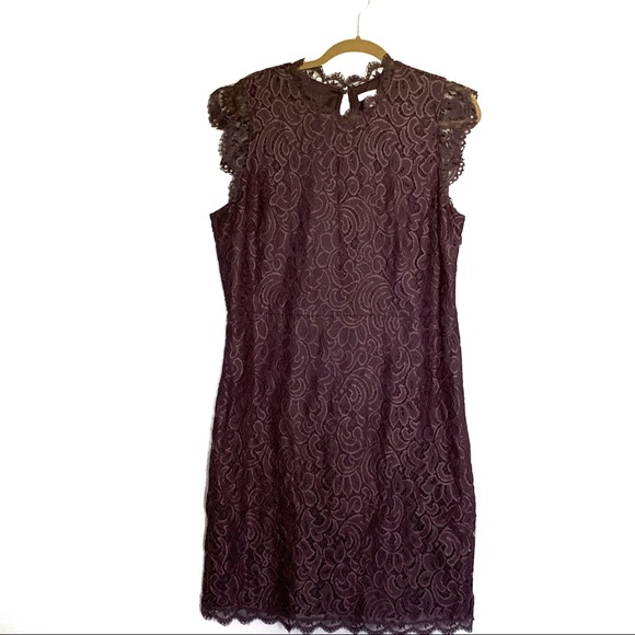 Xhilaration Dresses & Skirts - Xhilaration Purple Lace Cap Sleeve Dress | XXL